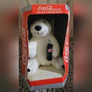 Coca-Cola Plush Polar Bear with Bottle 1995